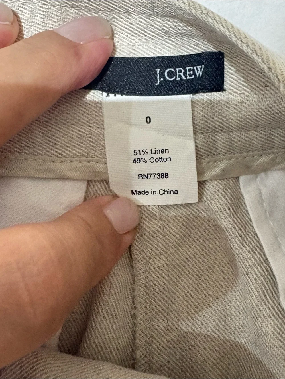 J. Crew Wide Leg Linen Trousers